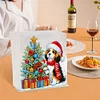 Acrylic Christmas Dogs Double Sided Diamond Painting Paper Towel Napkin Holder