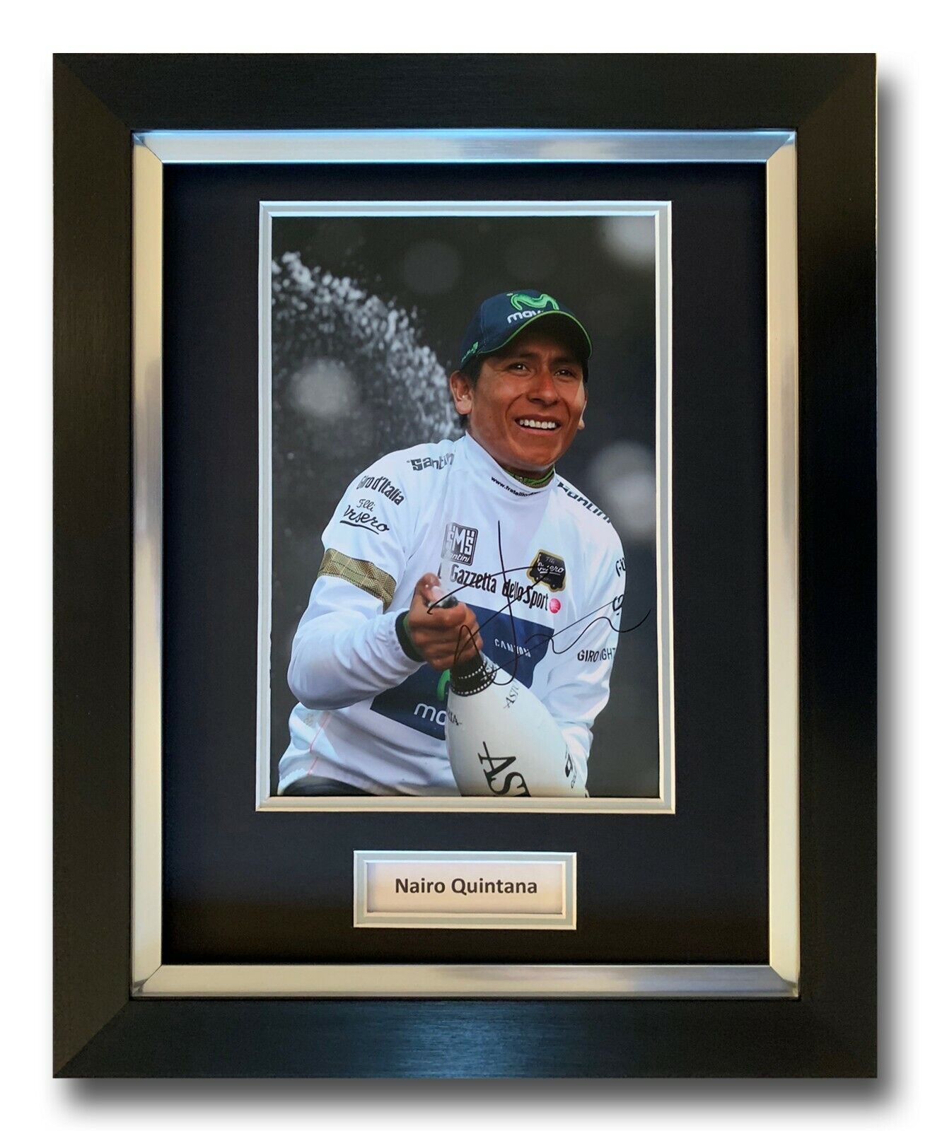 NAIRO QUINTANA HAND SIGNED FRAMED Photo Poster painting DISPLAY - TOUR DE FRANCE AUTOGRAPH 1.