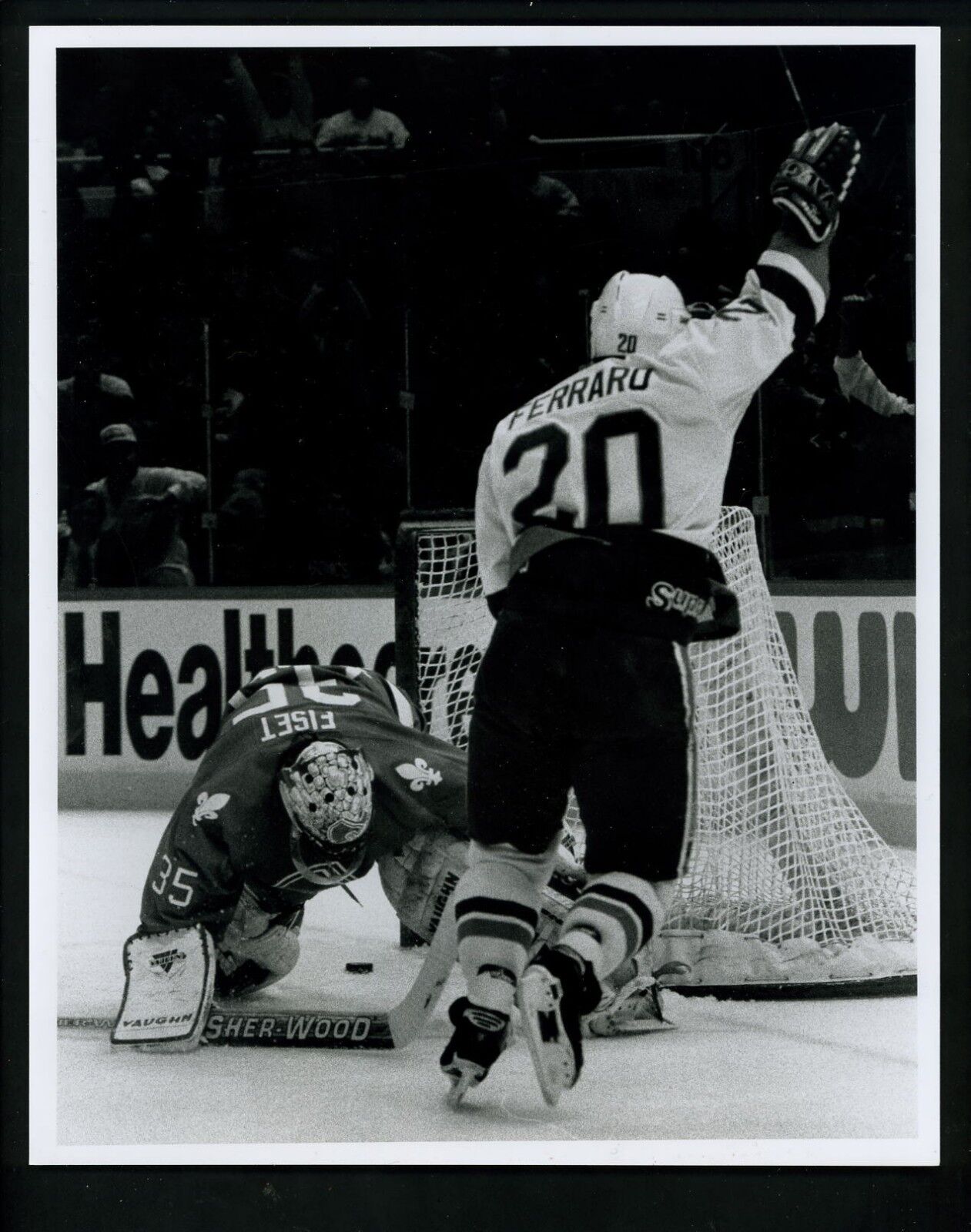 Ray Ferraro & Stephane Fiset 1995 Press Original Photo Poster painting by Bob Olen Islanders