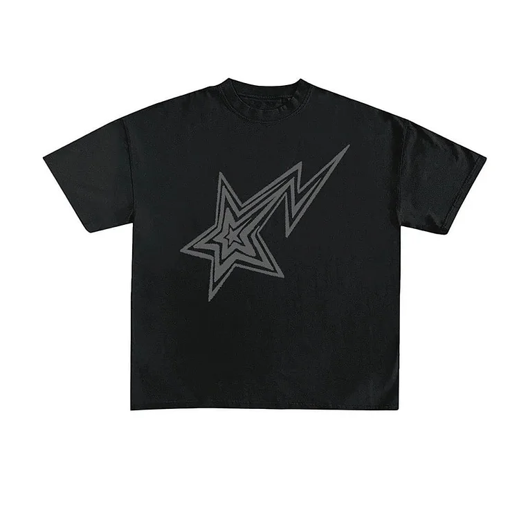 Hip Hop Star Printing T-shirt Casual T-Shirt Streetwear Tops at Hiphopee