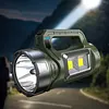 Rechargeable Solar High Power Searchlight Big Flashlight Waterproof for Outdoor