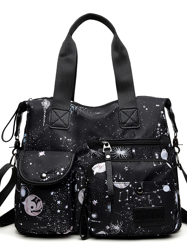 Large Capacity  Star Printed Nylon Bag