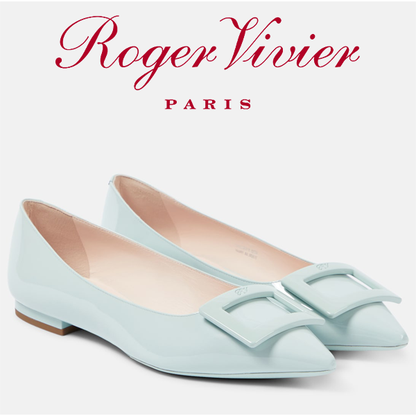 【Roger Vivier】Δερμάτινες μπαλαρίνες Gommettine Ball