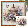 (Multi-Style) Flower Bird Cage Lanterns-11CT Stamped Cross Stitch 40*40cm/15.75*15.75in