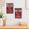 2PCS Warning - Metal Tin Signs Set(8*12Inch/12*16Inch)