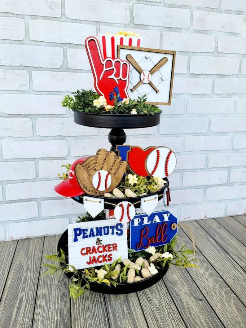 45% OFF⚾Baseball Tiered Tray Set Decor⚾
