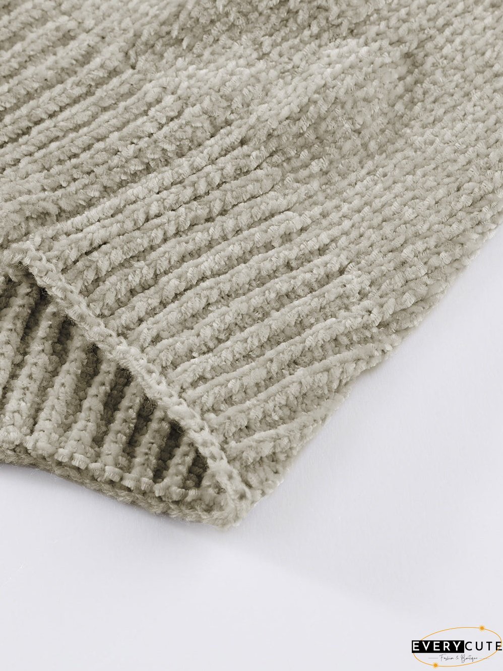 Solid Color Knit Cardigan
