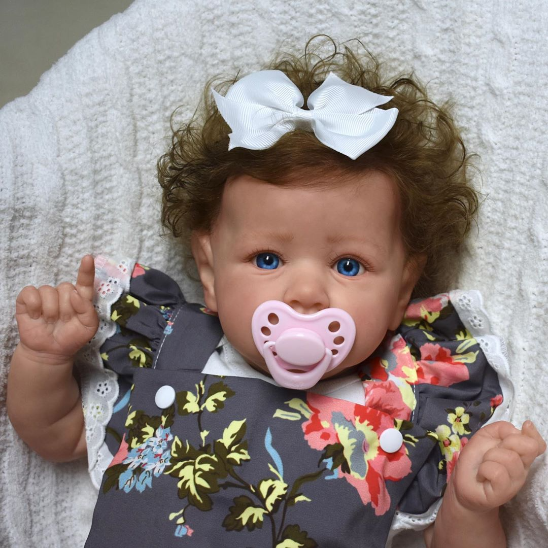 12'' Real Lifelike Preemie Soft Silicone Reborn Baby Doll Girl Rooted Brown Hair Oglesby 2022 -Creativegiftss® - [product_tag] Creativegiftss.com