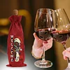 2pcs Christmas Diamond Art Linen Wine Gift Bag Diamond Painting Red Wine Bag Kit