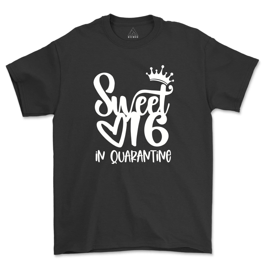 Sweet 16 In Quarantine Shirt 6th Birthday Gift For Girls Sixteenth Birthday Tee - neewho