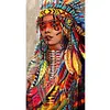 DIY Round Diamond Painting Aboriginal Women Rhinestone Home Decor Mosaic