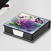 Purple Rose Pu DIY 5D Diamantmalerei-Notizbox (160 leere Notizbl&ouml;cke) f&uuml;r das B&uuml;ro