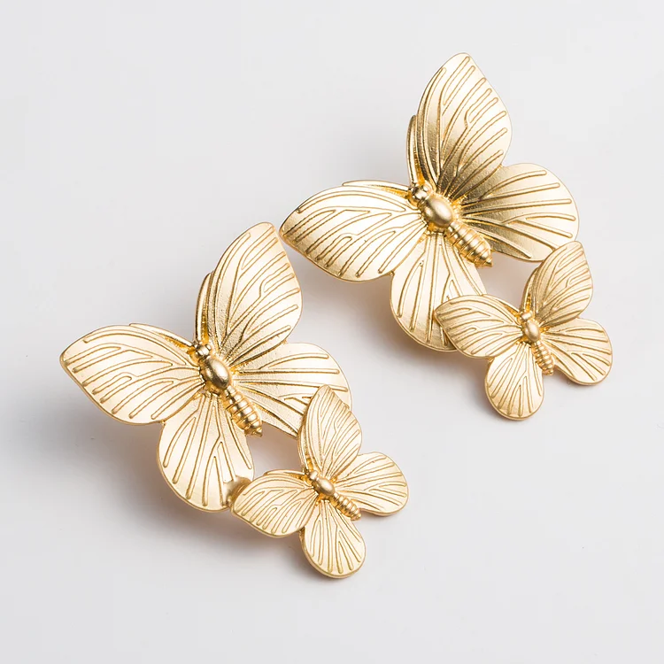 Personalized Metal Butterfly Earrings