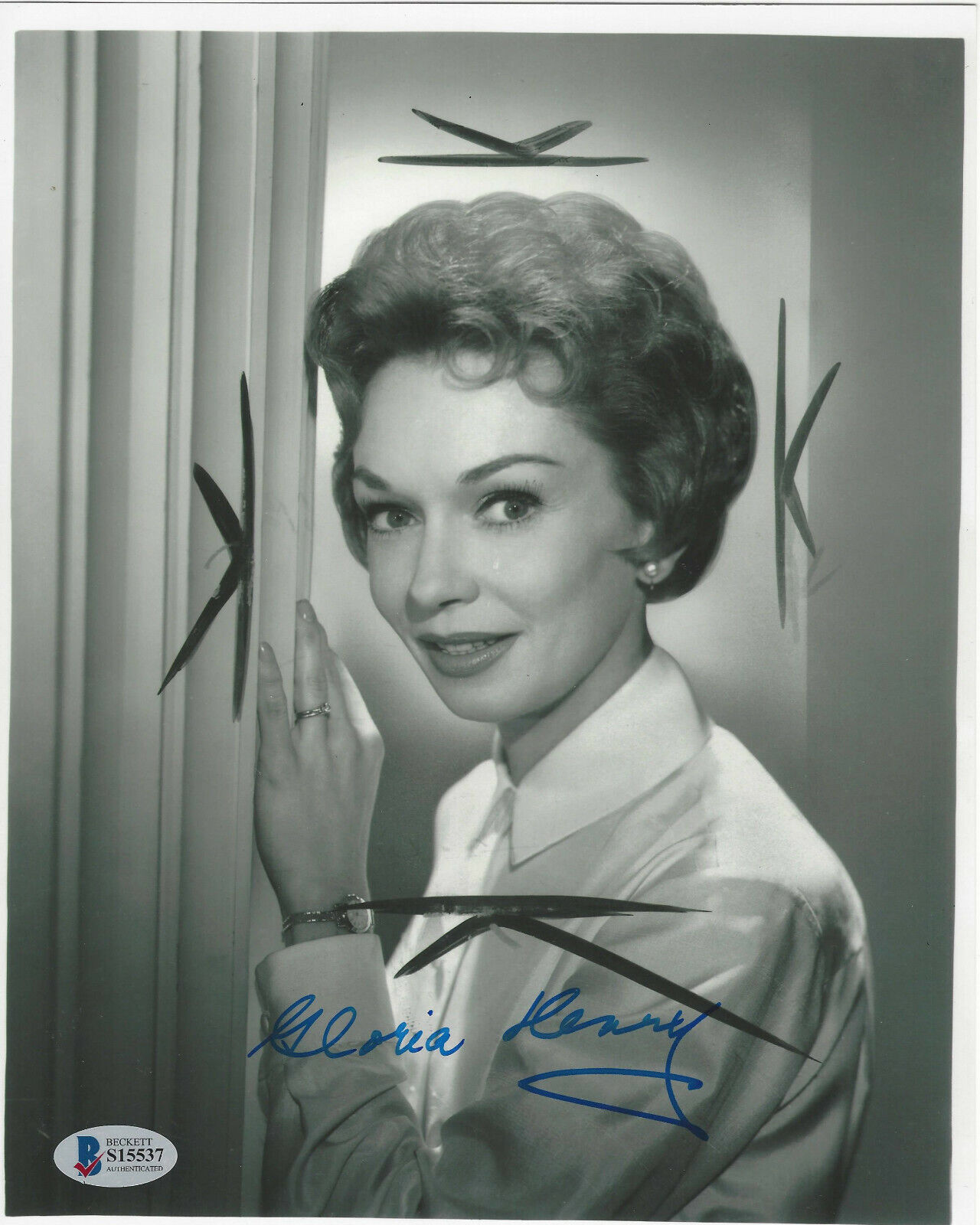 GLORIA HENRY SIGNED 'DENNIS THE MENACE' 8x10 Photo Poster painting A ACTRESS BECKETT COA BAS