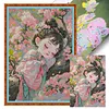 Sakura Hanfu Girl-11CT Stamped Cross Stitch 50*70cm (Big Size)