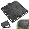 [US Local Warehouse] Iron Manhole Cover and Frame Non-Slip Septic Tank Cover for Yard (400mm)