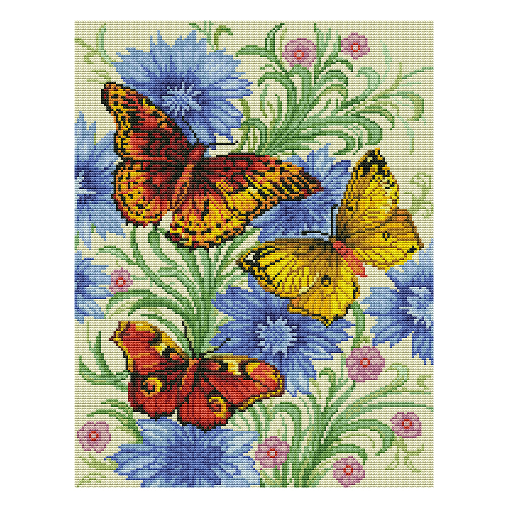 

Butterfly - 11CT Stamped Cross Stitch - 50*40CM, 501 Original