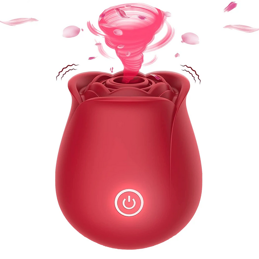 Rose Sucking Vibrator the Rose Female Sex Toy in Red