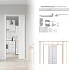 [US Local Warehouse] 2 Set Pocket Door Frame Kits with 220LBS Two-Way Soft-Close Mechanism Hidden Door Kit Sliding Hardware Smoothly and Quietly Easy to Install (24-36x80in)