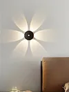 Petal Shape Motion Sensor Wall Light Rechargeable Cordless Wall Sconce 3 Colors Dimmable with Remote for Hallway Living Room Stair Bedroom