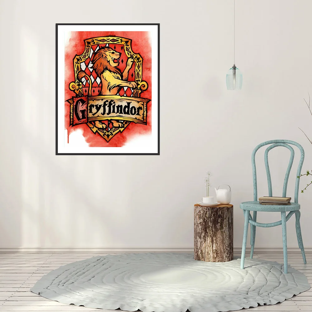 5D DIY Harry Potter Badge Full Square Drill Diamond Painting Kit Craft (B)