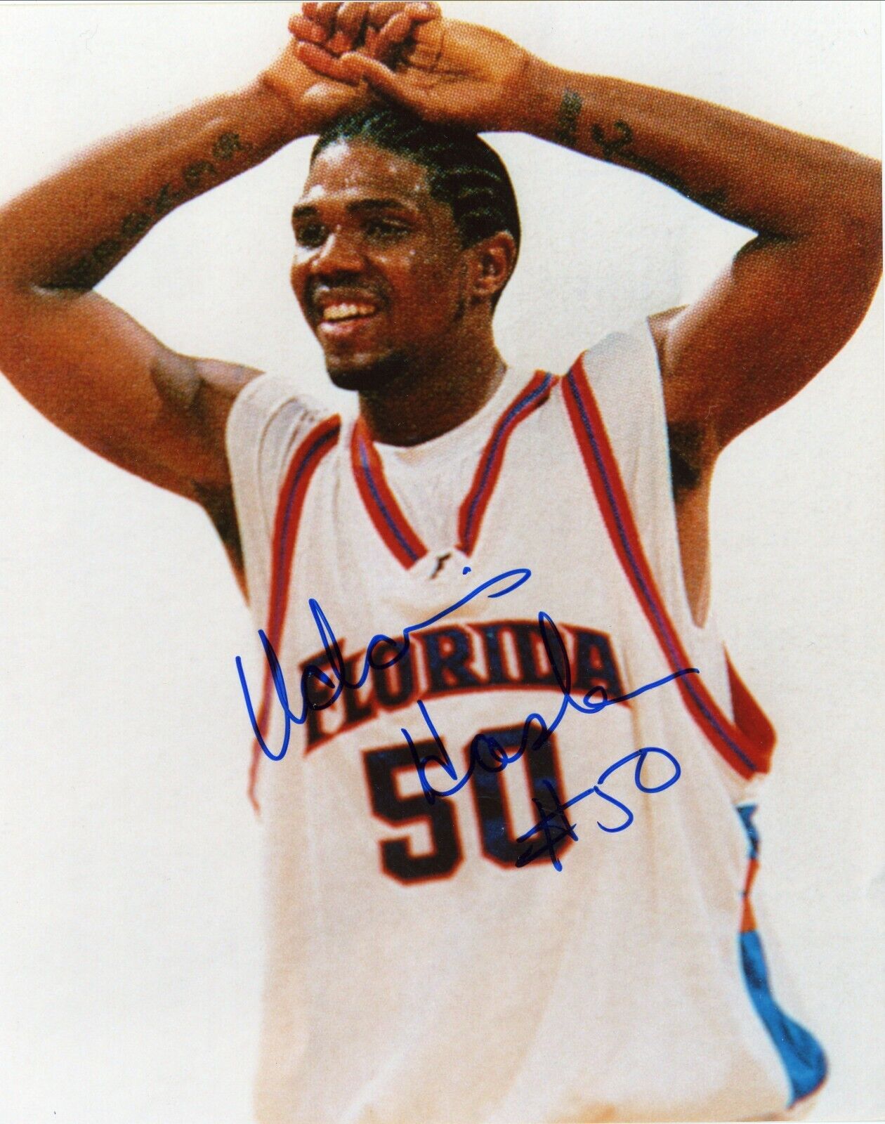 Udonis Haslem Miami Heat Signed Autographed 8x10 Glossy Photo Poster painting COA