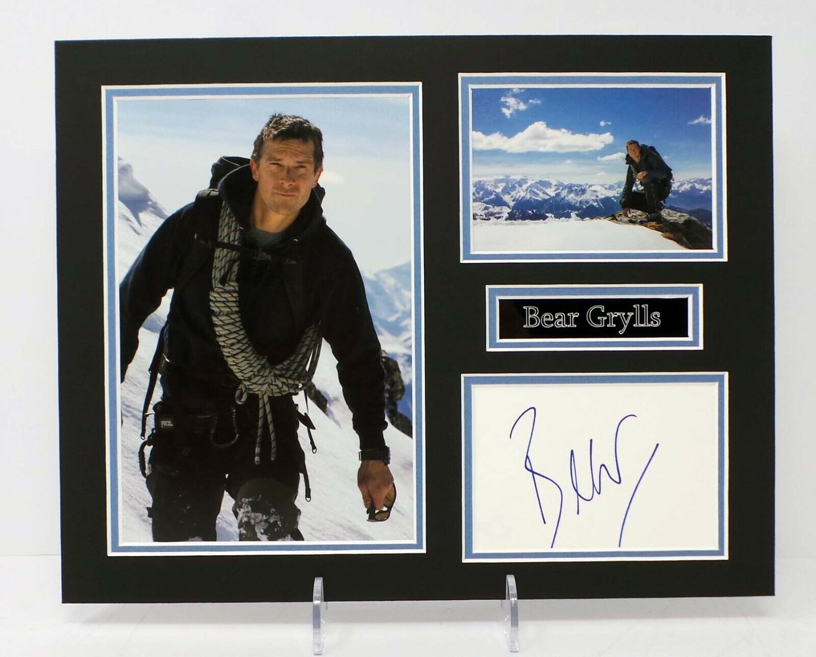 Bear GRYLLS Signed & Mounted Adventurer Climber Photo Poster painting Display 2 AFTAL RD COA