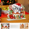 >SALE<Acrylic Christmas Cats Double Sided Diamond Painting Paper Towel Holder