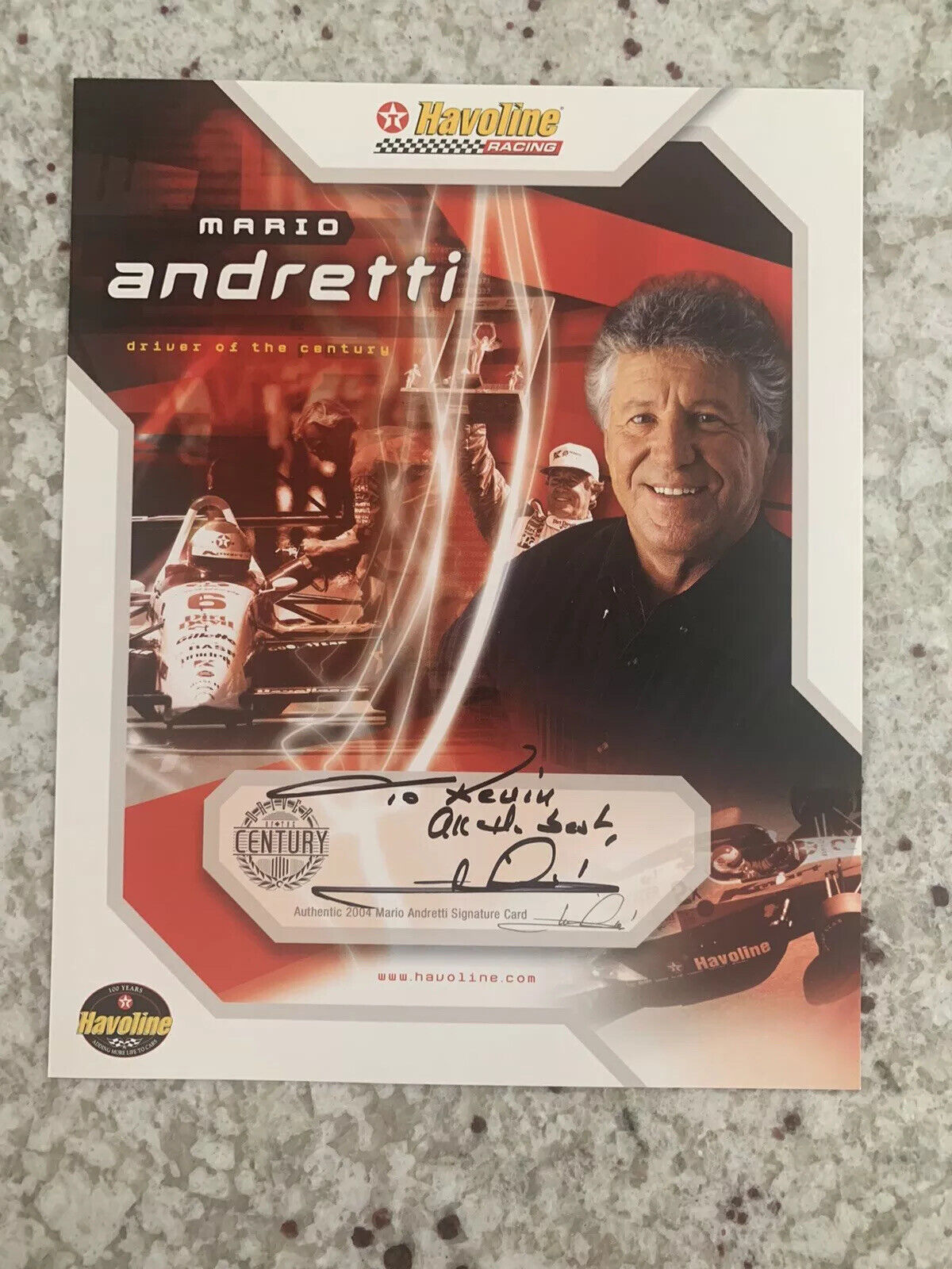 Mario Andretti Signed 8x10 Promo Photo Poster painting Autographed