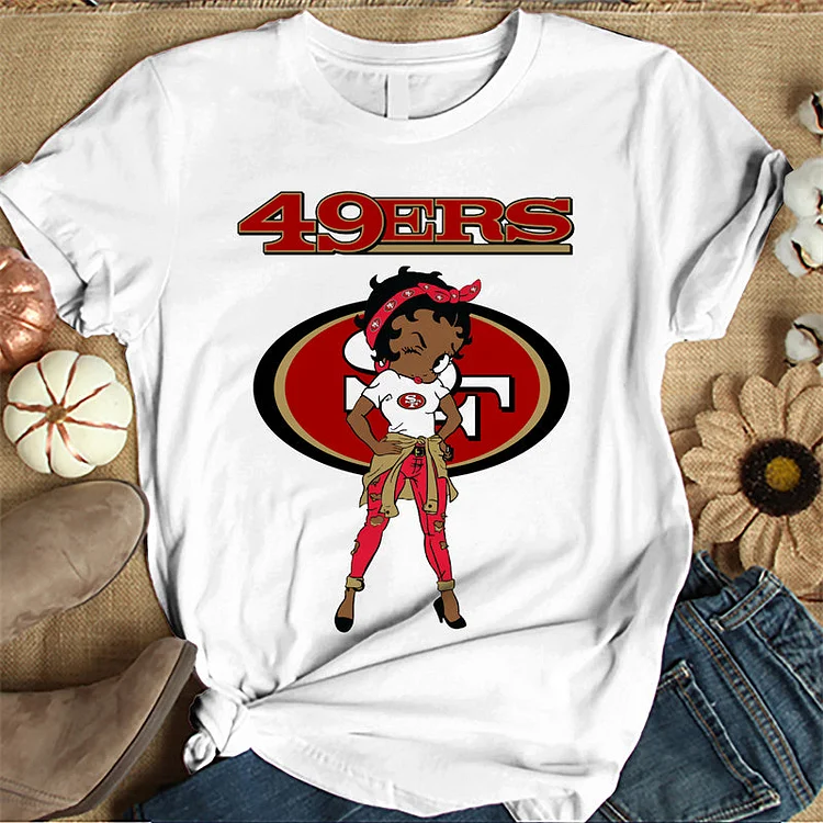 San Francisco 49ers Women's White Relaxed T-Shirt
