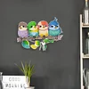 (US Only)Birds Wood 2D/Flat DIY Diamond Painting Art Hooks No Hole Punching Wall Decor