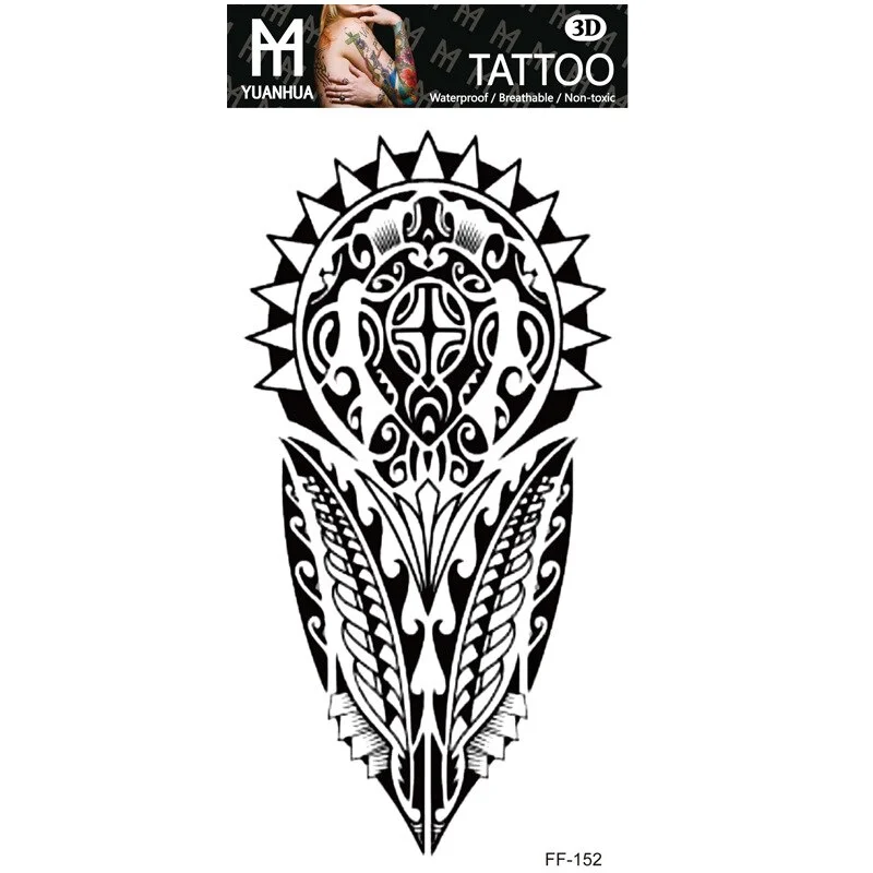 Sdrawing Forest Tattoo Sticker for Men Women Children Tiger Wolf Death Skull Temporary Tattoo Fake Henna Skeleton King Animal Tatoo
