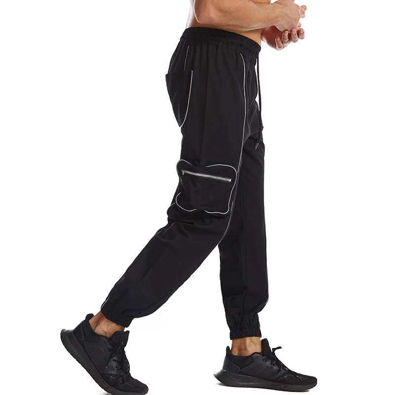 Workwear outdoor sports night running reflective trousers