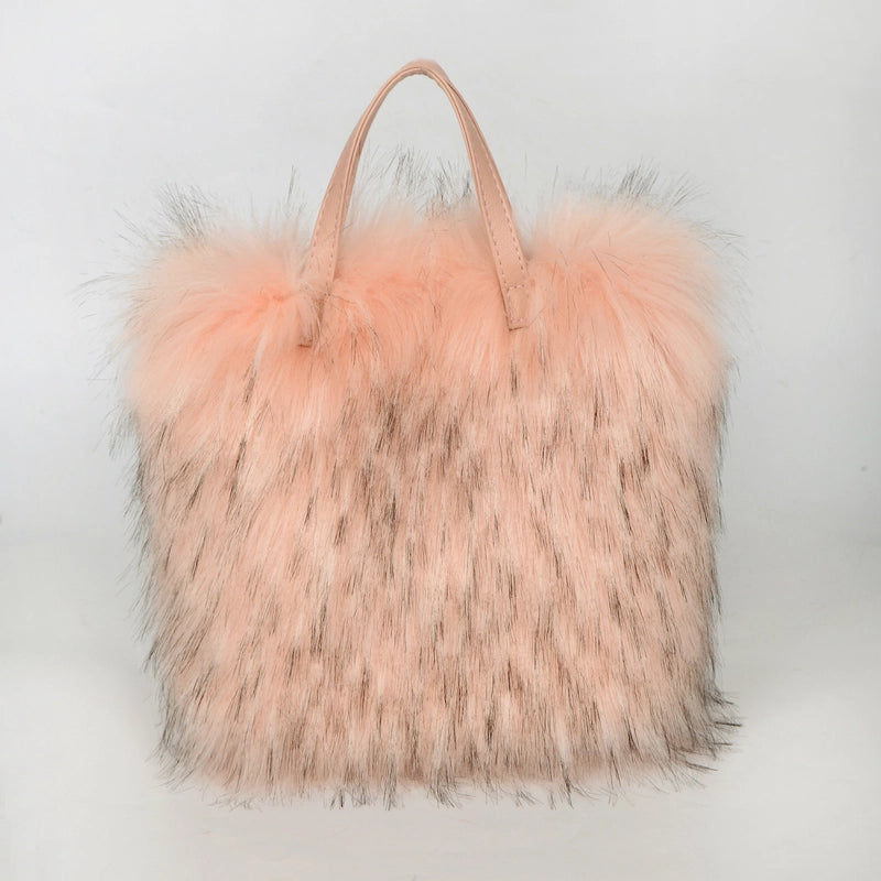 New Imitation Raccoon Fur Fur Plush Bag Women’s Bag Furry Personalized Design Handbag