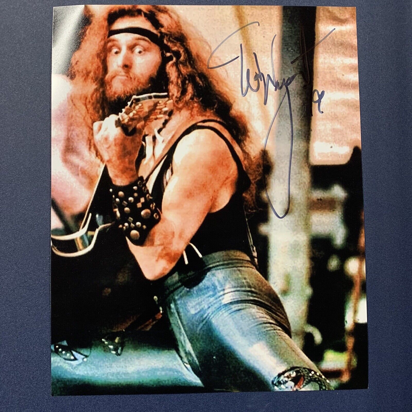 TED NUGENT HAND SIGNED 8x10 Photo Poster painting AUTOGRAPHED VERY RARE LEGENDARY SINGER COA