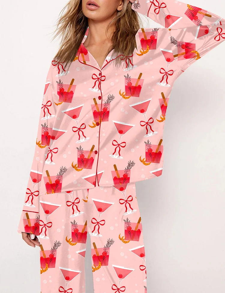 Women's Manhattan Cocktail Martini Pajama Set