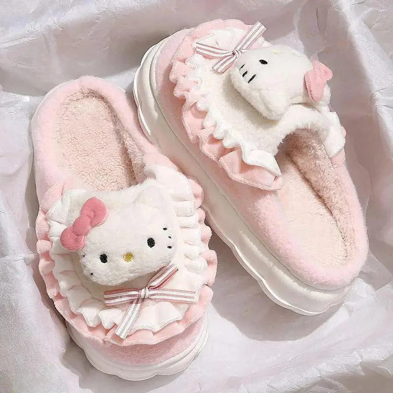 Brownm Kitty Slippers
