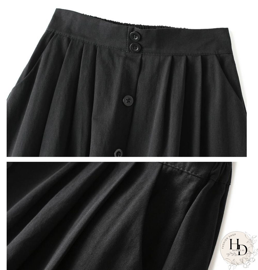 S-Xl Ladies Denim Button Ruffle High Waist Long Skirt Dress Casual Elegant Loose Outwear A Line Dress Kleid