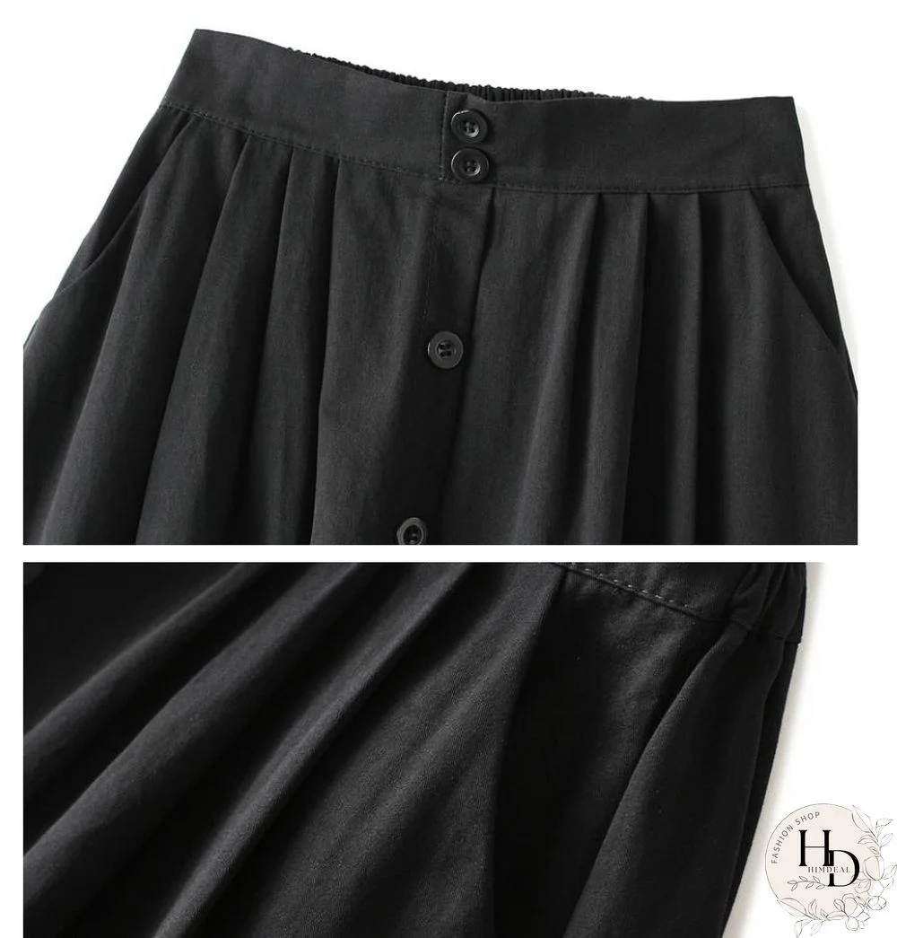 S-Xl Ladies Denim Button Ruffle High Waist Long Skirt Dress Casual Elegant Loose Outwear A Line Dress Kleid