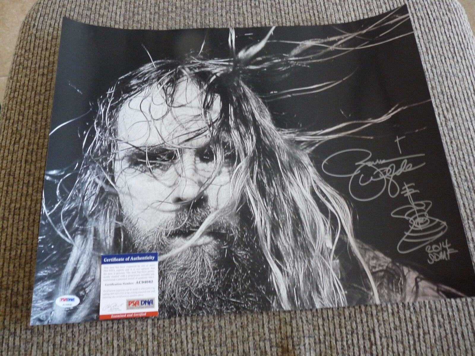 Zakk Wylde Ozzy BLS Signed Autographed 16x20 Guitar Photo Poster painting PSA Certified #2