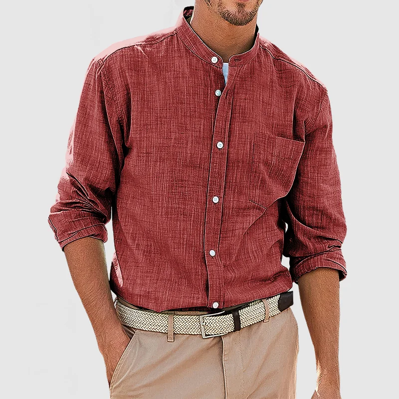 Gentleman's Casual Premium Cotton Linen Shirt 