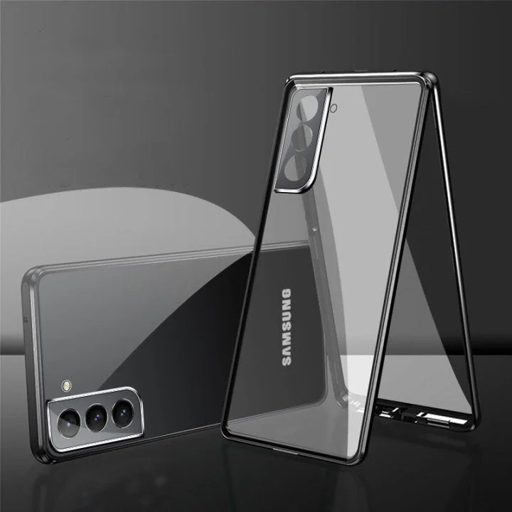 For Samsung S22Ultra/S21/S22 Double Sided Magnetic Glass Phone Case With HD Lens All Inclusive