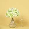 10 Flower Head and Stems | Lime/Pink Artificial Satin Hydrangeas, DIY Arrangement