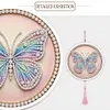 DIY Pearl Painting Art Kit,Round Dust-proof Outer Frame with Tassel Hanging Kit