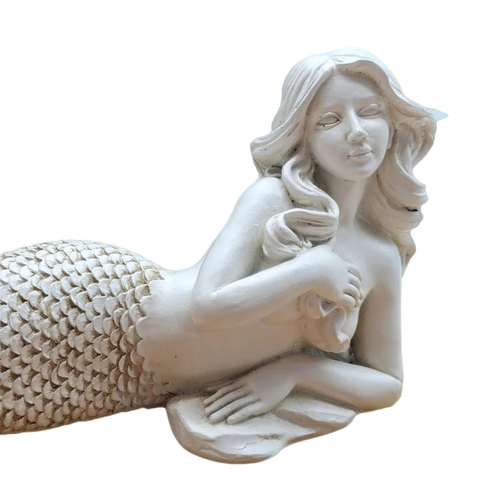 Resin Mermaid Figurine Statue Room Garden Office Master Gift Yard Decor