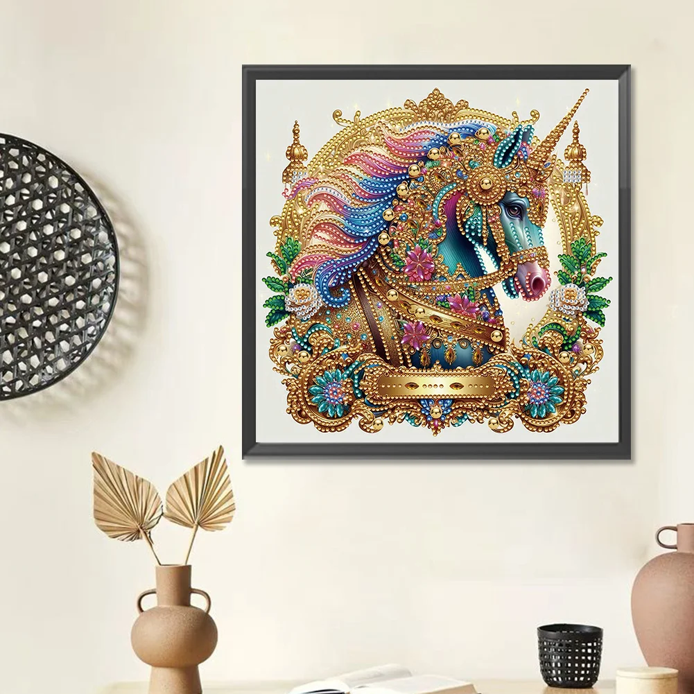Diamond Painting - Partial Special Shaped Drill - Unicorn(Canvas|30*30cm)