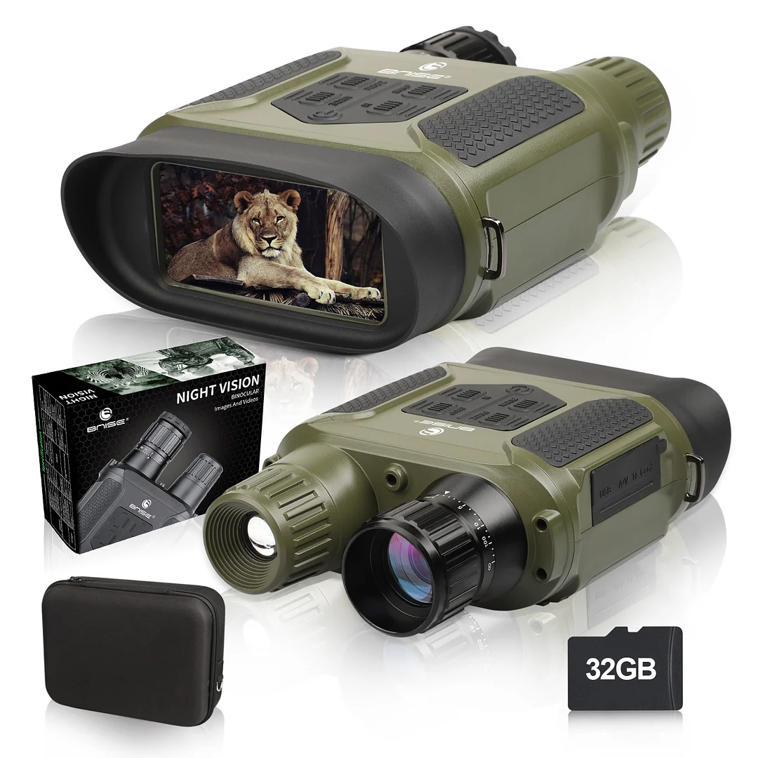 BEBANG Digital Night Vision Binoculars，2.31 inch LCD Screen 300M/980FT WIFI Infrared Night Vision Goggles with 32G TF Card