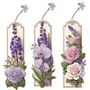 3Pcs lila Blumen - 5d DIY Handwerk Lesezeichen