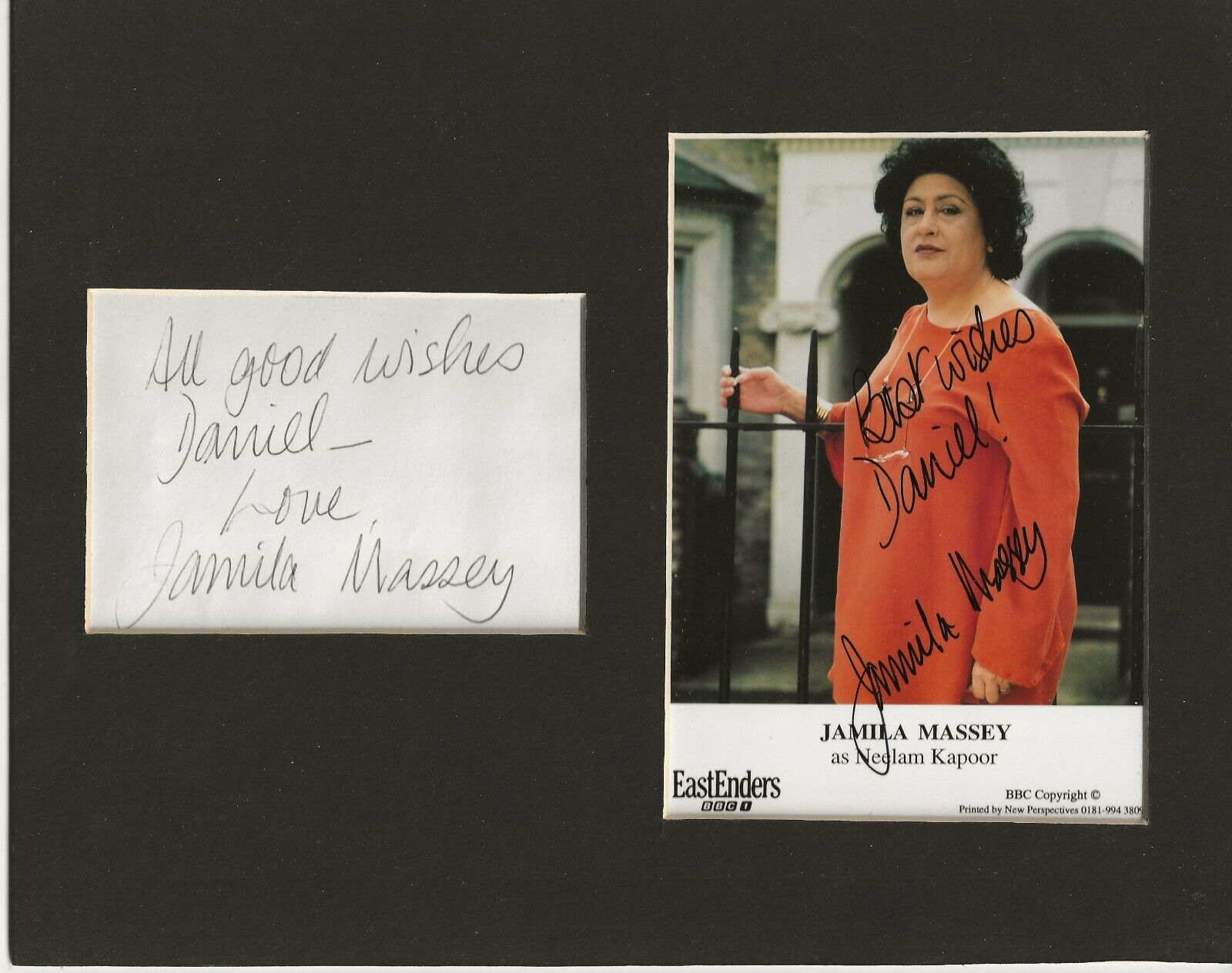 Jamila Massey eastenders genuine authentic autograph signature and Photo Poster painting AFTAL