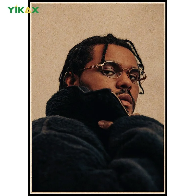 Athvotar Rapper Posters Hip Hop The Weeknd Wiken Potted Brother Quality Vintage Kraft Paper Painting Poster Living Room Wall Decor 703-1